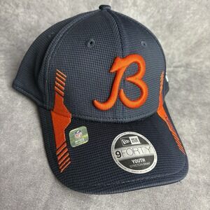 Chicago Bears New Era‎ 9Forty Adjustable Youth Navy Orange Stretch On Field NEW